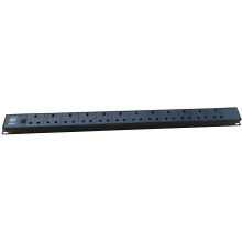 1U 19 Inch 12 Way PDU 13A UK Socket Plug Rack Power Distribution Unit